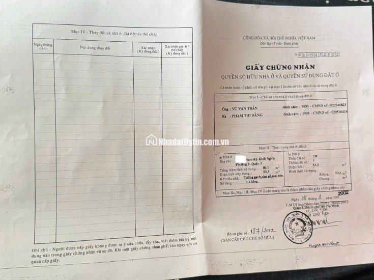 CĂN NHÀ MƠ ƯỚC 3 PN - 55M2 - NAM KỲ KHỞI NGHĨA - Q.3 - CHỈ 7.3 TỶ - SỔ HỒNG CHÍNH CHỦ